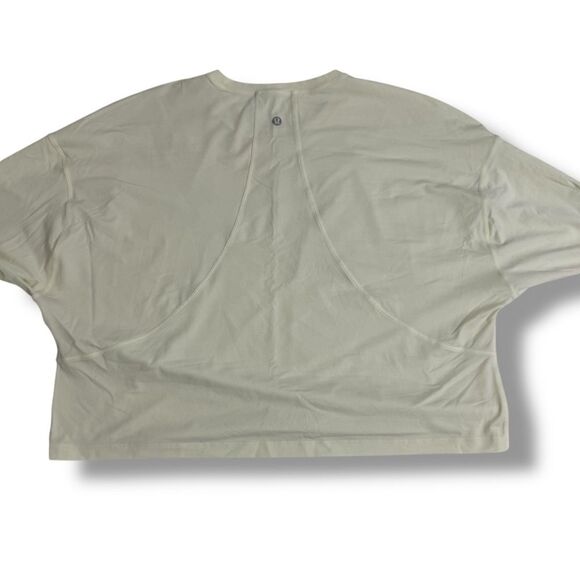 Lululemon Boxy Crop Long Sleeve Pastel Neon Yellow Women’s Size 8 (Relaxed Fit) - Picture 11 of 11